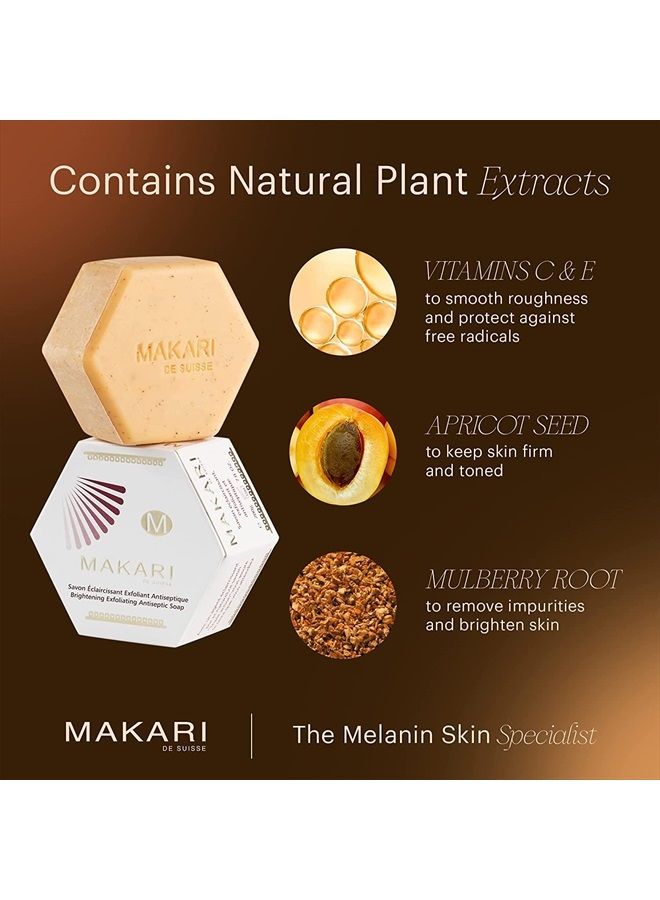 Makari Classic Exfoliating Antiseptic Soap (7oz) | Helps Revitalize Skin | Promotes Even Skin Tone | Detoxifies and Removes Impurities | For Dry, Oily, Normal, Maturing, and Combination Skin Types - Image 4