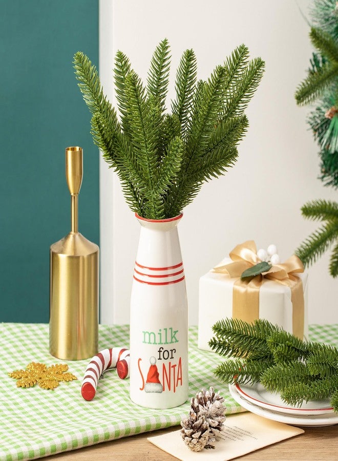 Crafare 15pcs Artificial Pine Branches Green Plants Fake Pine DIY Accessories for Garland Wreath Christmas Decor - Image 5