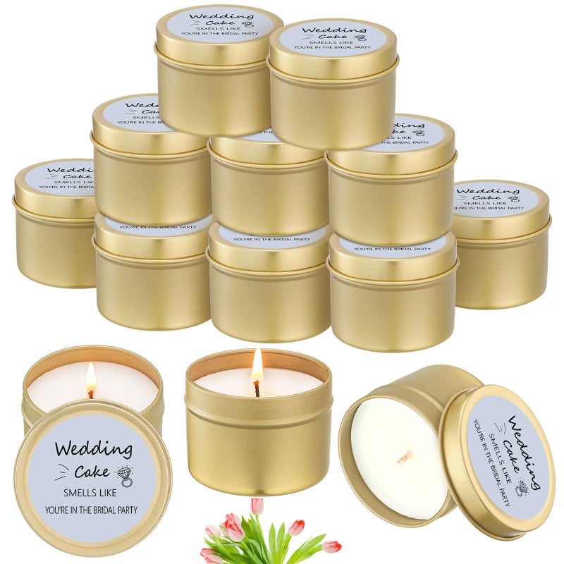 Conelist 8 Pcs Bridesmaid Proposal Gifts Smells Like You're in The Bridal Party Candles Bridesmaid Gifts Natural Soy Wax Candles for Bridesmaid Best Friends Wedding Gifts (Grey Blue,Elegant) - Image 1