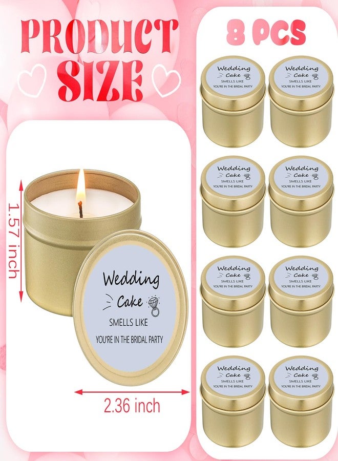 Conelist 8 Pcs Bridesmaid Proposal Gifts Smells Like You're in The Bridal Party Candles Bridesmaid Gifts Natural Soy Wax Candles for Bridesmaid Best Friends Wedding Gifts (Grey Blue,Elegant) - Image 2