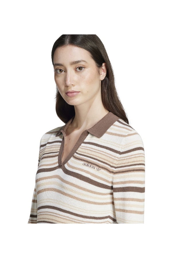 Adidas adidas POLO DRESS Brown Originals Women SKIRTS / DRESSES  - Image 5