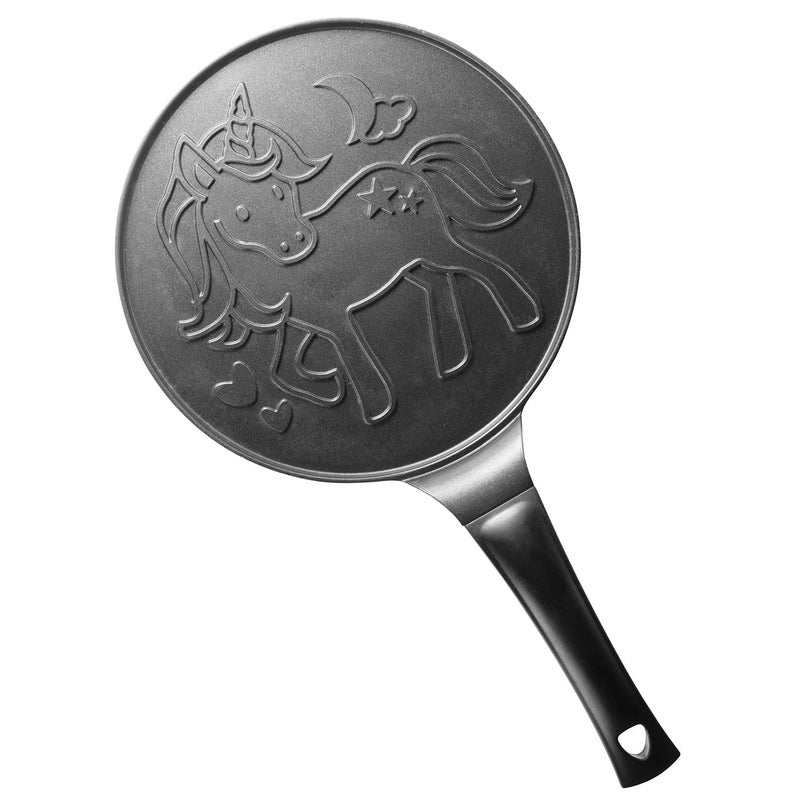 CucinaPro Large 10" Unicorn Pancake Pan Nonstick Skillet with Set of 6 Edible Food Markers for Decorating Pancakes, Aluminum, Electric and Gas Stovetop Compatible - Image 2