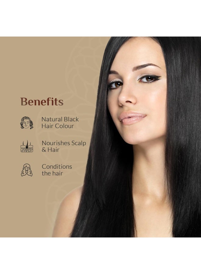 Ashpveda Natural Black Hair Color Ammonia Free Long Lasting Hair Colour for Stronger, Silkier Hair and Nourishing Hair Scalp, Strengthen Roots & Prevent Dandruff for Women and Men (200 gm) - Image 2