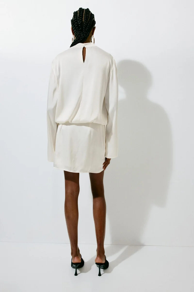 H&M  Draped satin dress for Women | Best Price UAE