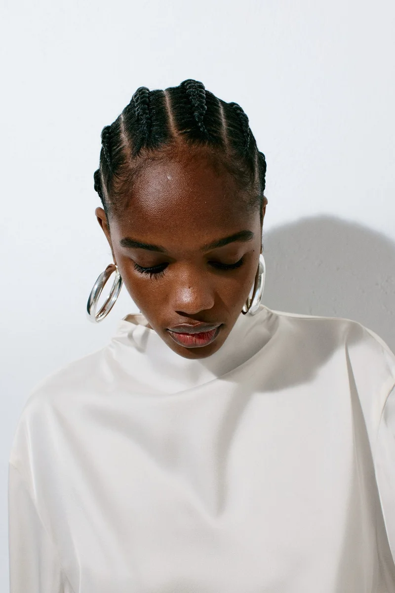 H&M  Draped satin dress for Women | Best Price UAE