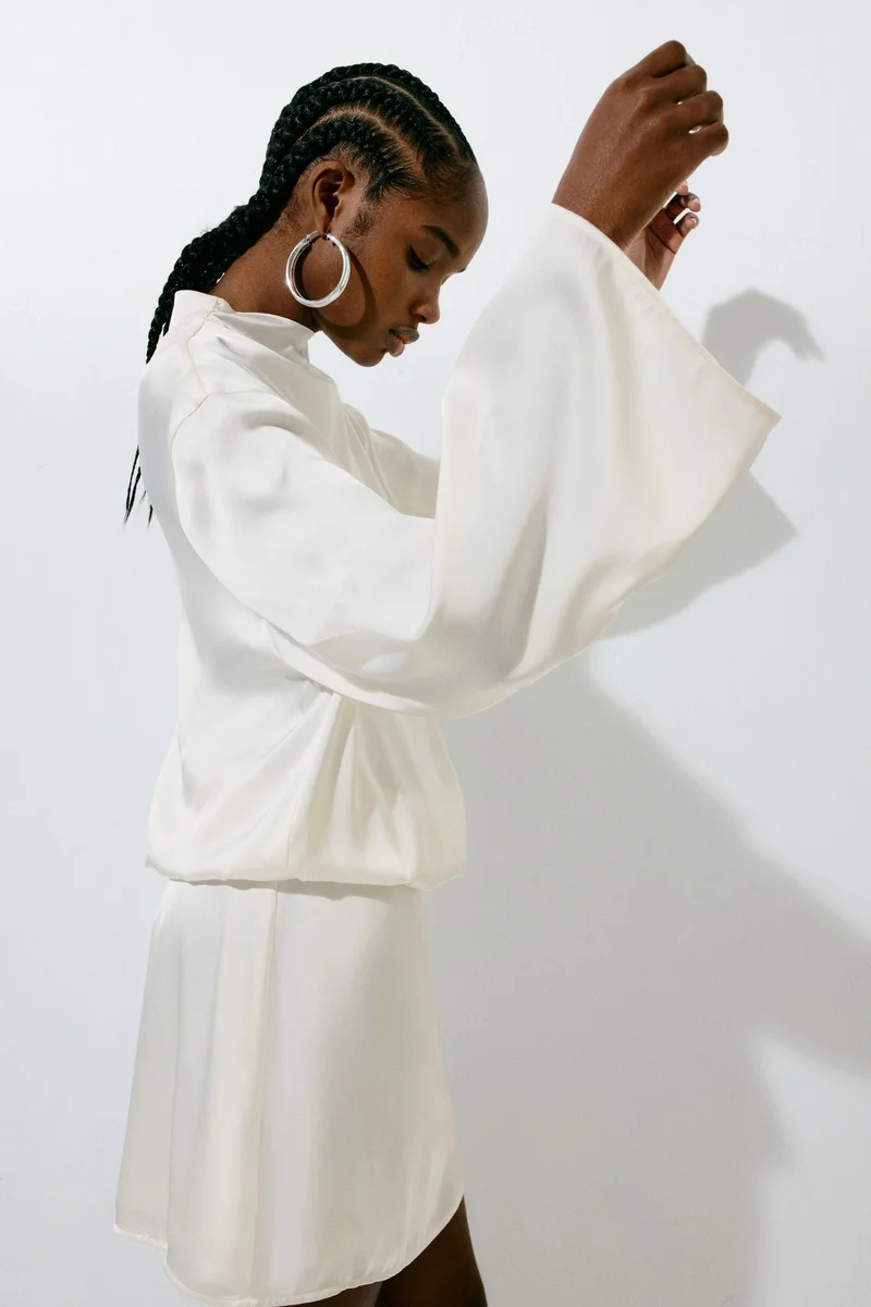 H&M  Draped satin dress for Women | Best Price UAE