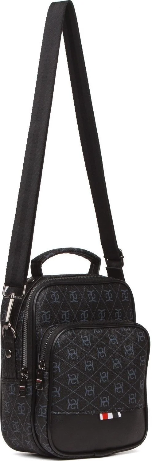 Adelina Bags Men's Cross Strap Hand and Shoulder Bag Black Men's Bag