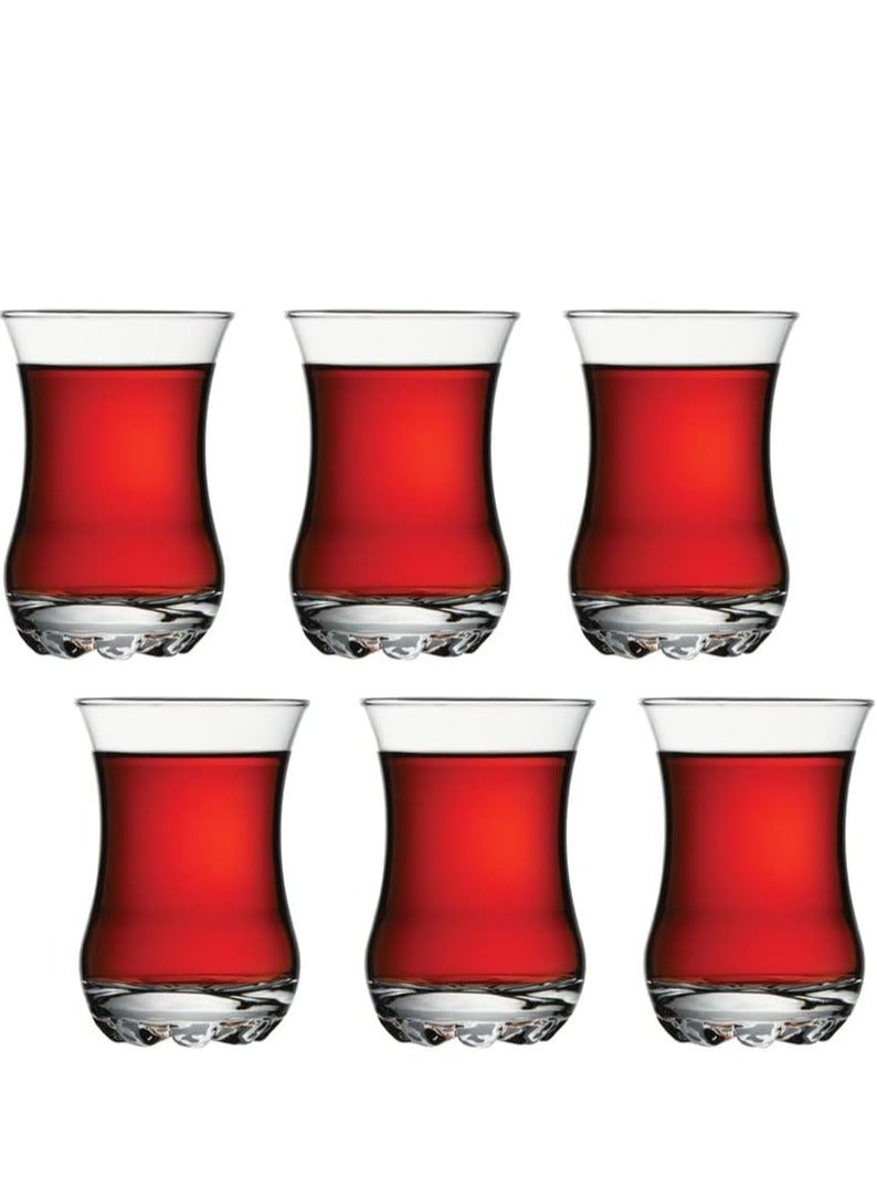 Pasabache Istkana Silvana Tea Cup Set Clear 110ml - Image 2