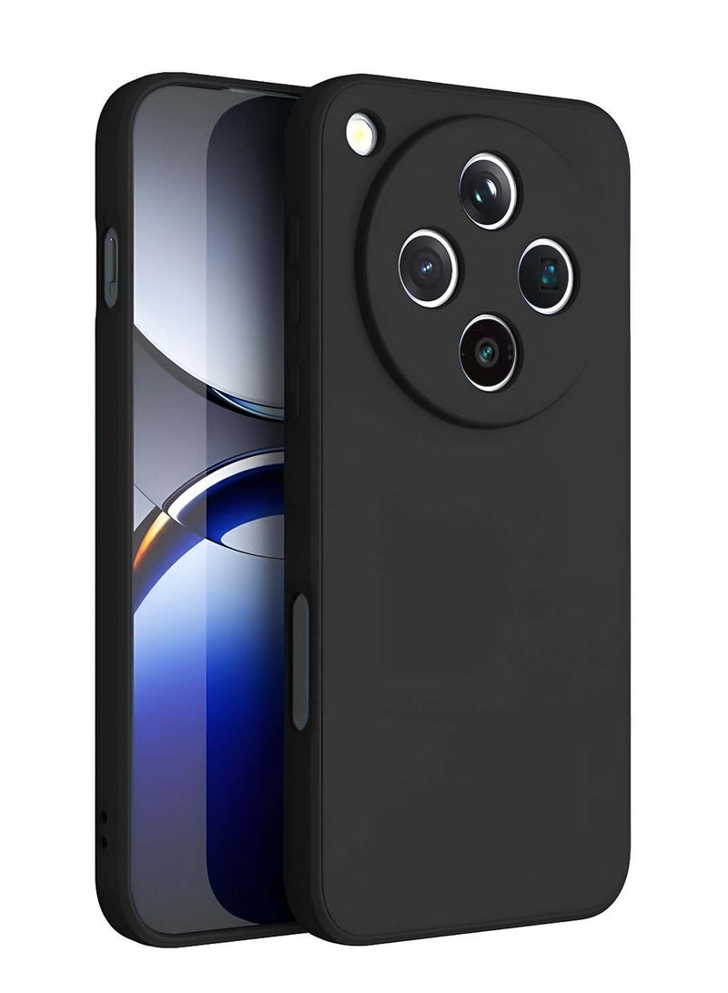 دبليو تيك غطاء جراب سيليكون سائل ناعم ممتاز من أوبو فايند X8 Pro 5G 2024 - أسود - Image 1