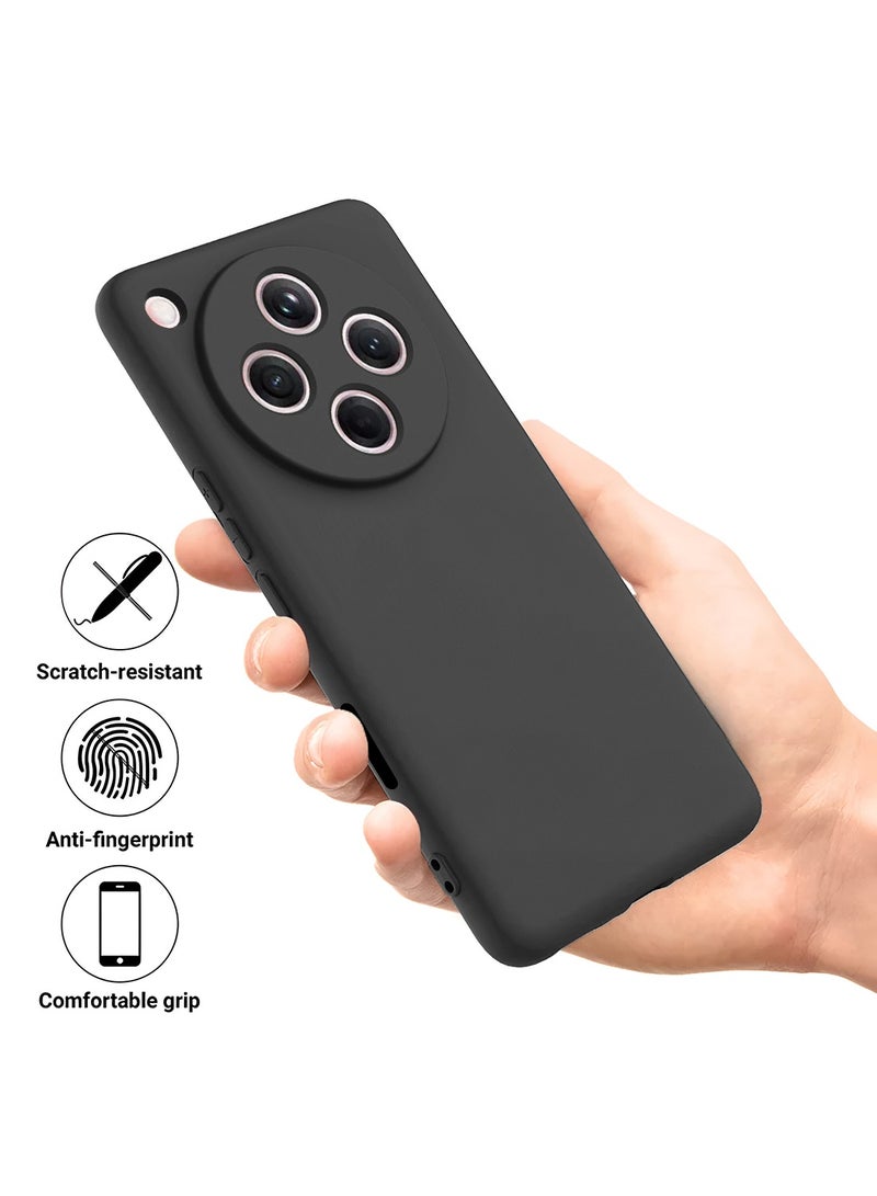 دبليو تيك غطاء جراب سيليكون سائل ناعم ممتاز من أوبو فايند X8 Pro 5G 2024 - أسود - Image 2