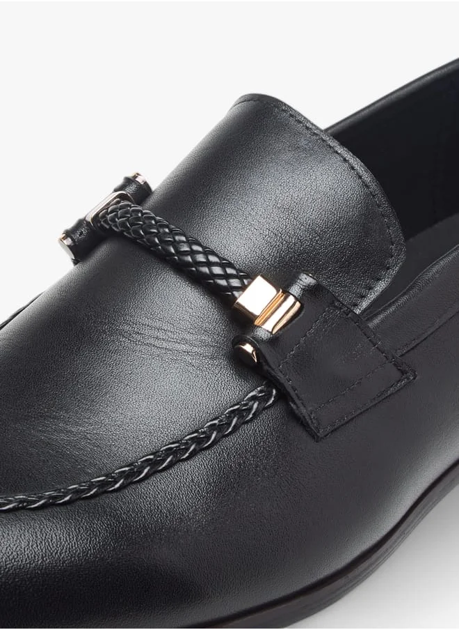DUCHINI Men's Solid Slip-On Loafers