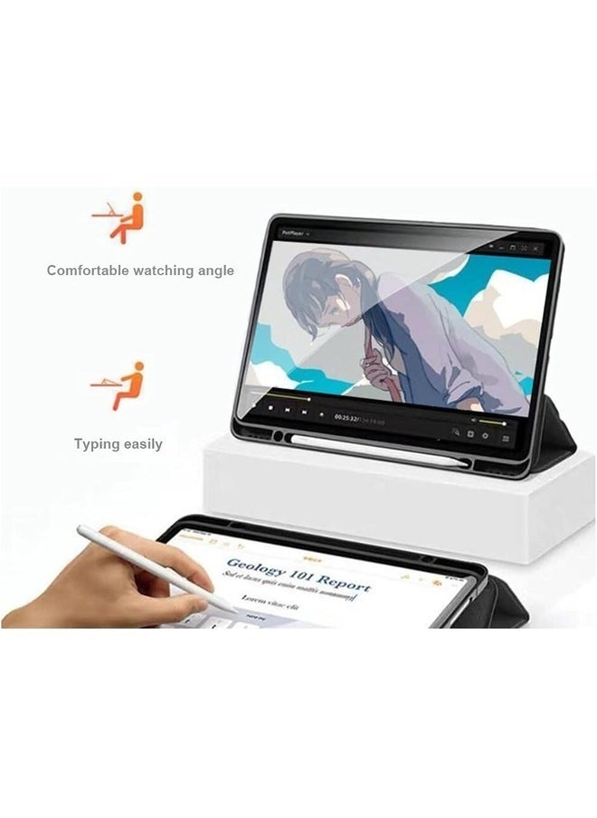 iPad 10th Gen (2022) 10.9 Inch Flip Cover with Magnetic Closure and Pencil Holder - Black - Image 2