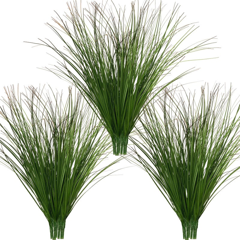 Ttranewsoo 24PCS Realistic Minimalist Artificial Grass, Green, 17 inches, Plastic, Perfect for Indoor and Outdoor Decoration - Image 2