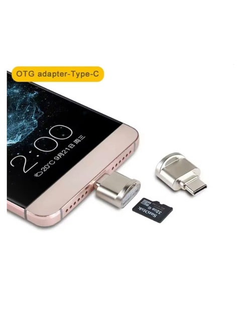 Type C to Micro TF SD Adapter External Memory Card Reader Android OTG to Micro High Speed ​​Memory Card Converter Compatible Galaxy Huawei Xiaomi Oppo Sony Samsung Computer Laptop iPhone 15/16 iPad with Type C Port