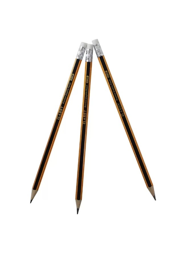 CLASSY Classy Premium Graphite Writing Pencil Set With Tipped Eraser- 60pcs  - Image 1