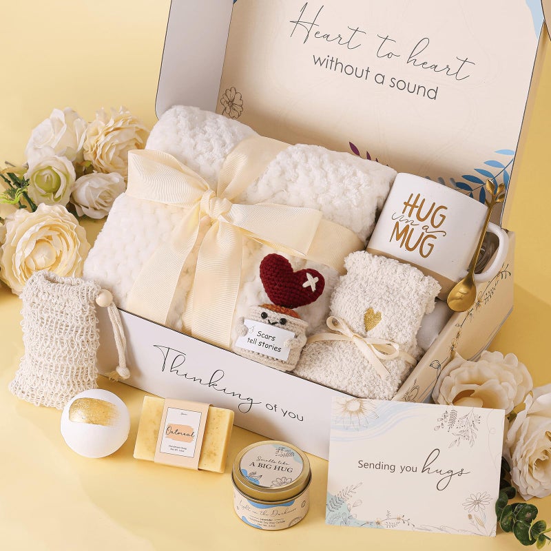 CIAABYS Get Well Gifts for Women Care Package Feel Better Gifts Baskets After Surgery Cancer Patients Miscarriage for Sick Friend Chemo Encouraging Pamper Comfort Wellness Hug Box For Her Self Care With Mug - Image 3