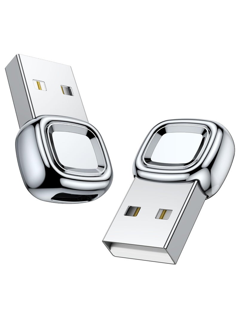 2 Pcs USB To C Adapter, C To USB Adapter, Converter For Apple Watch Ultra iWatch 7 8 9,iPhone 14 13 12 11 15 Plus Pro Max, AirPods, iPad Air,Samsung Galaxy S23 S22, Silver - Image 1