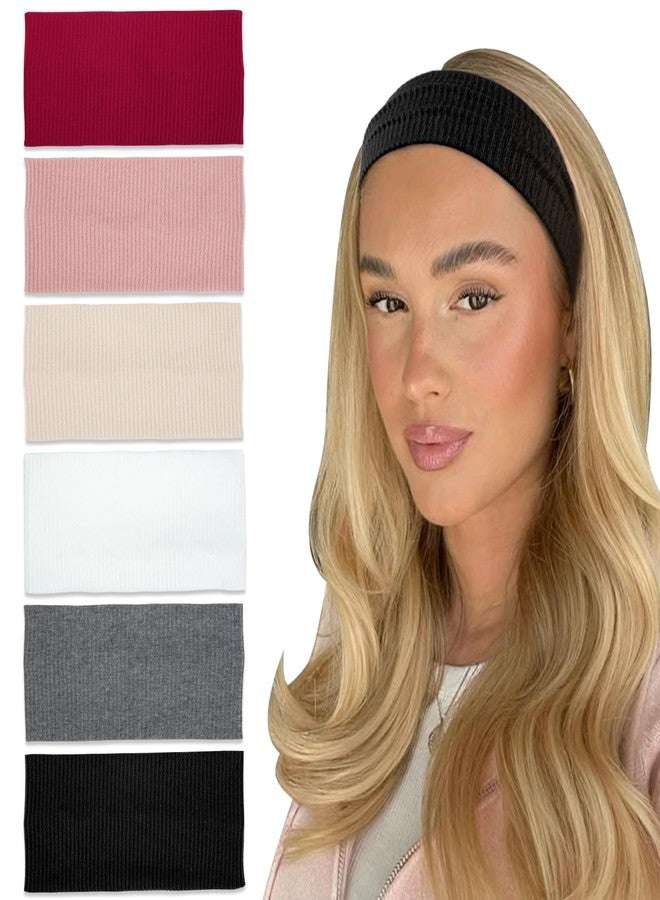 AIBFRID Headbands for Women Non Slip Thick Headbands Fashion Wide Headband Elastic Hairbands for Women's Hair Soft Head Band Hair Accessories 6PCS - Image 1