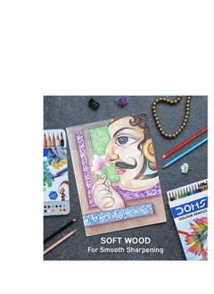 DOMS 24-Piece Colour Pencils Multicolour In Tin Box  - Image 5