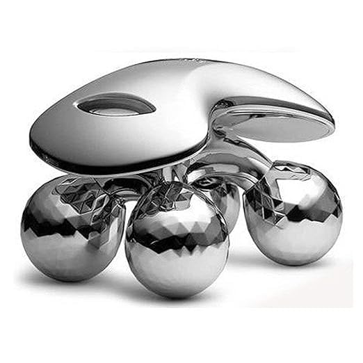 Istore 4D Massager Diamond Full Body Massage Roller Facial AntiWrinkle Smooth Skin Beauty Massager Silver - Image 1