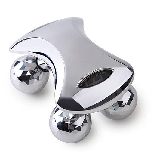 Istore 4D Massager Diamond Full Body Massage Roller Facial AntiWrinkle Smooth Skin Beauty Massager Silver - Image 3