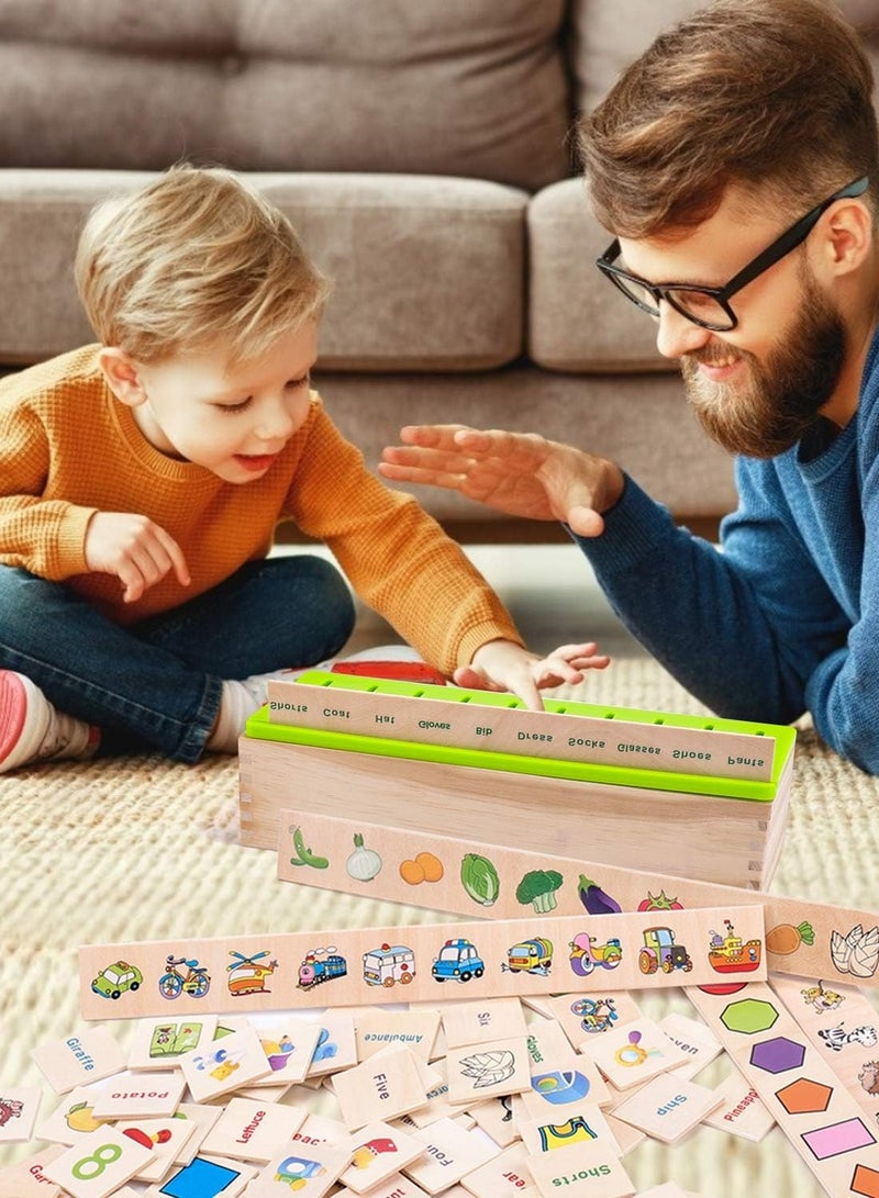 صندوق فرز مطابقة الألوان والأشكال، أنشطة تعليمية لمرحلة ما قبل المدرسة، ألغاز للأطفال الصغار من عمر سنة إلى 3 سنوات، هدايا عيد ميلاد للأولاد والبنات, ألعاب مونتيسوري الخشبية للأطفال الصغار من عمر سنة فما فوق، من عمر سنتين إلى 3 سنوات - Image 2
