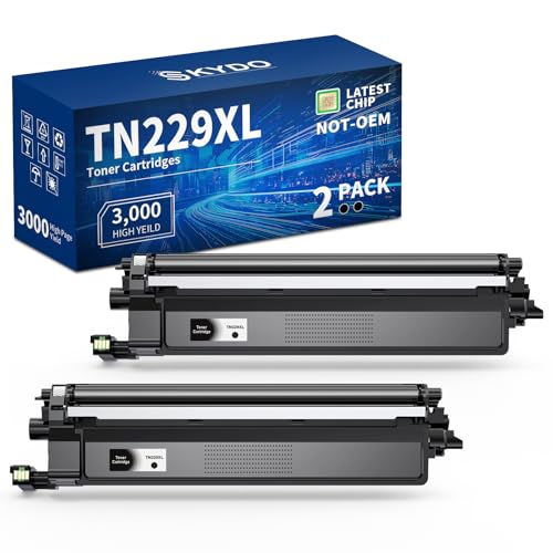 Skydo TN229XL Black Compatible Toner Cartridges Replacement for TN229 TN229 TN 229 XL Toner Cartridges to Use with MFCL3780CDW MFCL3720CDW HLL3280CDW HLL3220CDW Printer2 Blacks