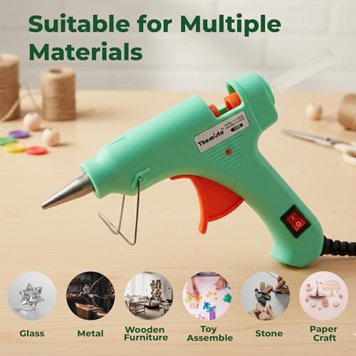 THEMISTO 20 Watt Mini Hot Melt Glue Gun with 12 Glue Sticks for DIY Art and Crafts… - Image 5