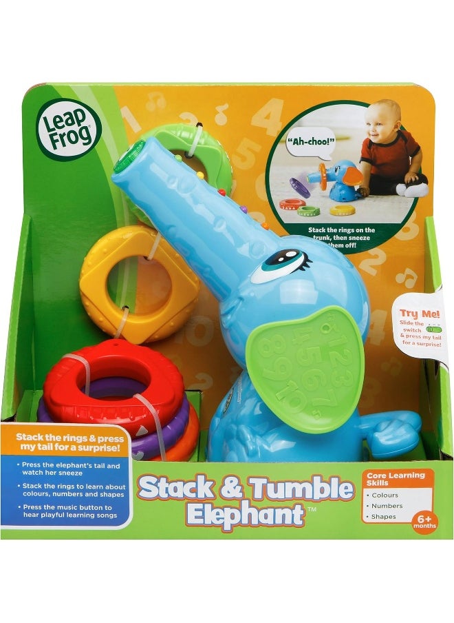 LeapFrog Stack And Tumble Elephant, Interactive Learning Toy With Stacking Blocks, Teaches Shapes, Colors, And Early Math Skills, Perfect For Toddlers And Preschoolers, Ages 1+  - Image 2