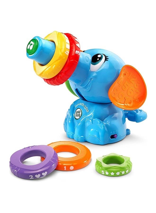 LeapFrog LeapFrog Stack and Tumble Elephant , Blue, 6 months to 48 months, 6pieces, Musical & Light-Up Features  - Image 1