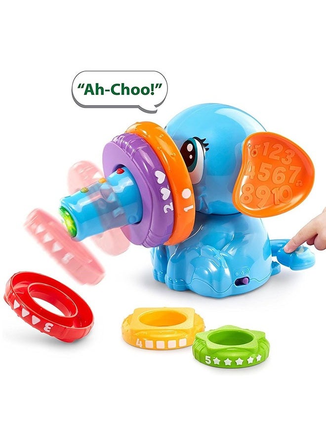 LeapFrog LeapFrog Stack and Tumble Elephant , Blue, 6 months to 48 months, 6pieces, Musical & Light-Up Features  - Image 3