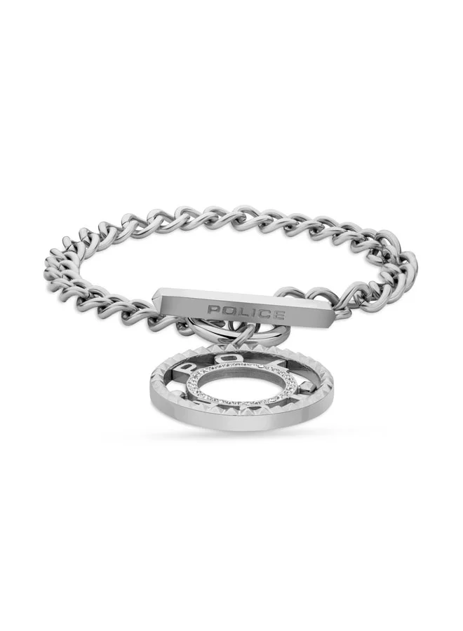 POLICE Adorn Stainless steel White Bracelet with Crystal Charm for Women's