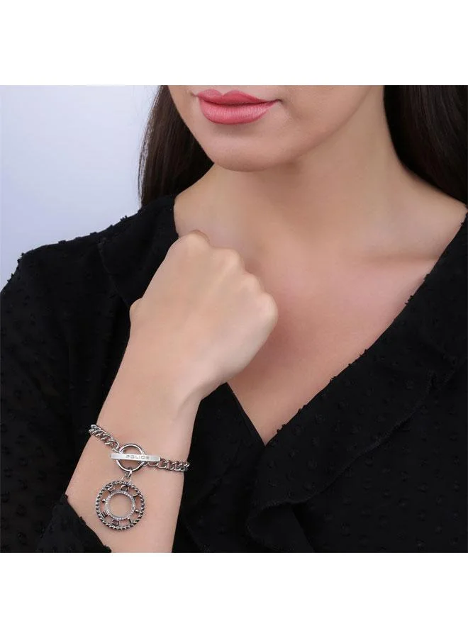 POLICE Adorn Stainless steel White Bracelet with Crystal Charm for Women's
