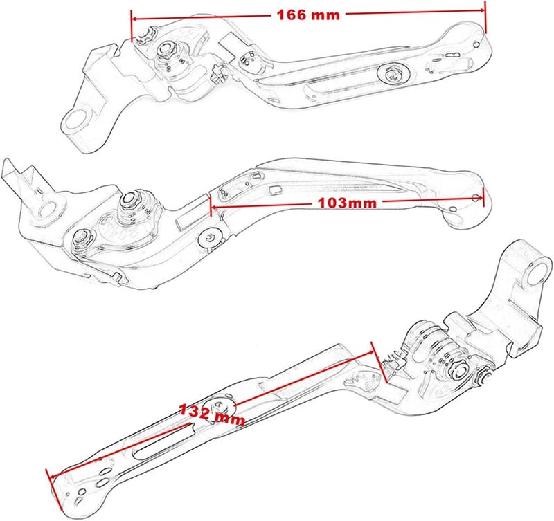 DEMULAX Adjustable Folding Brake Clutch Lever for YZF R3 - Image 2