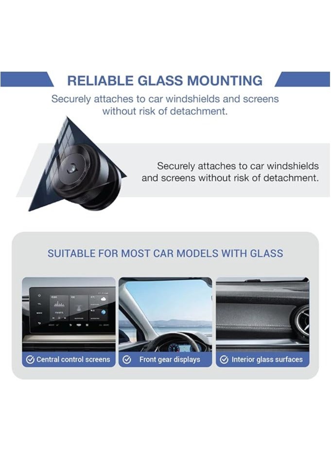 Magnetic Car Suction Cup Holder,Vacuum Glass Mirror Adsorption Magnetic Suction Cup car Phone Mount,360° Rotation Portable Magnetic Phone Holder for Windshield Dashboard - Image 4