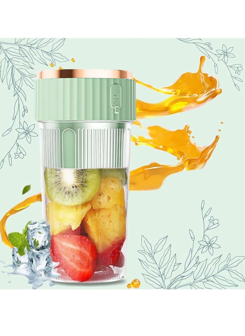 DMG TECH - Portable Blender, USB Rechargeable Mini Juicer with Straw, Personal Size Blender, Juicing Cup for Juices, Shakes and Smoothies (450ml) - Image 1