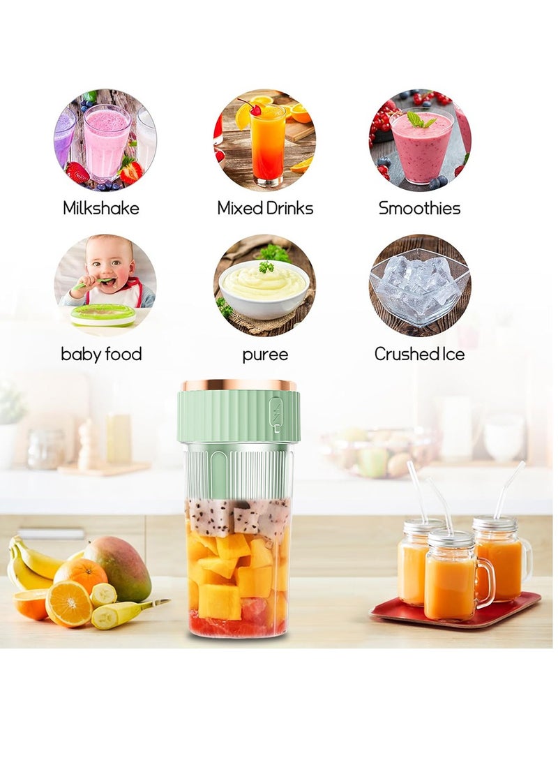DMG TECH - Portable Blender, USB Rechargeable Mini Juicer with Straw, Personal Size Blender, Juicing Cup for Juices, Shakes and Smoothies (450ml) - Image 1