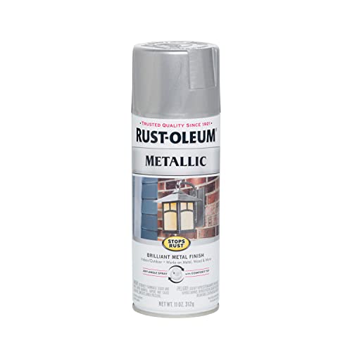 Rust-Oleum 7271830 Stops Rust Outdoor Metallic Finish Spray Paint (Silver Metallic, 312 grams) - Image 1