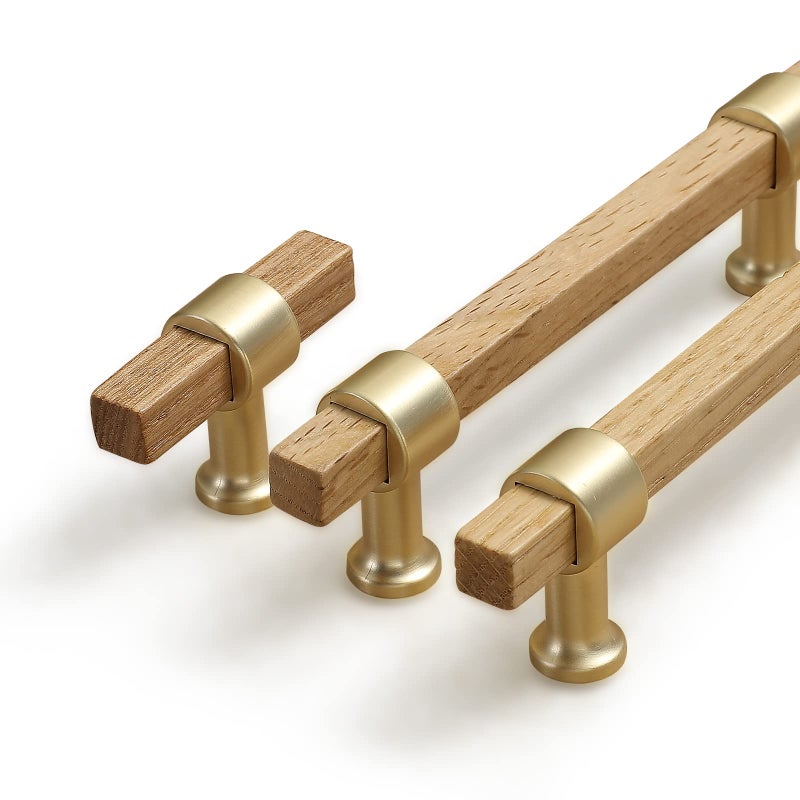 Evionlin 10 Pack 334 Inch Hole Center Rovere Wooden Drawer Pulls Beech Wood Drawer Handles Cabinet knobs Wooden knobs for cabinets and Drawers - Image 2