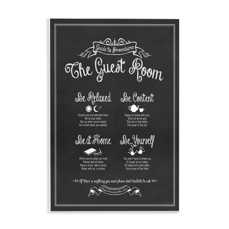 Stupell Industries The Guest Room Guide Wall Plaque 10 x 15 Design by Artist Lettered and Lined