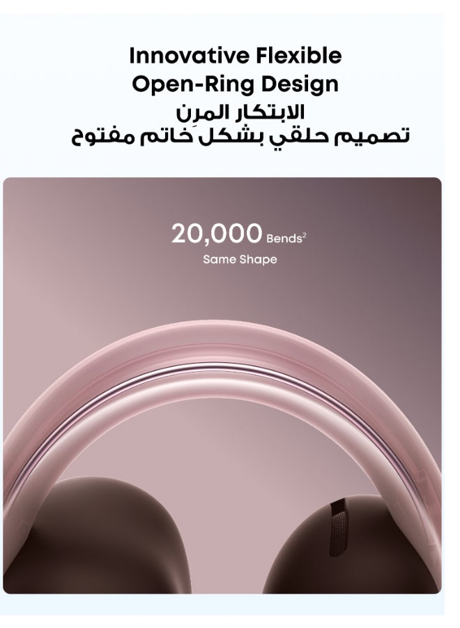 Soundcore AeroClip by Anker, Open-Ear Earbuds, Clip-On Headphones, Adaptive Comfort, Clear Calls with 4 Mics and AI, Stable Fit, 12mm Drivers for Powerful Bass, Hi-Res, Open-Ring Design Pink - Image 3
