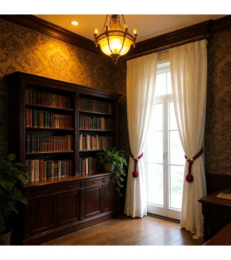 2 Black Adjustable Non Perforated Curtain Straps For Wall Curtains Pull Back Home Decoration - Image 4