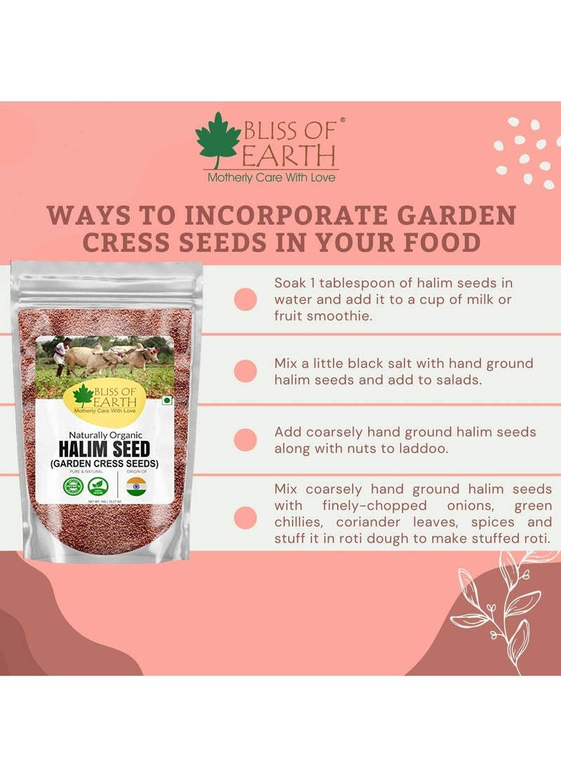 BLISS OF EARTH 600gm Halim Seeds Organic for Eating Aliv Seeds for Hair & Immunity Booster superfoods  - Image 5