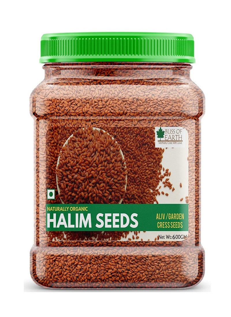 BLISS OF EARTH 600gm Halim Seeds Organic for Eating Aliv Seeds for Hair & Immunity Booster superfoods  - Image 1