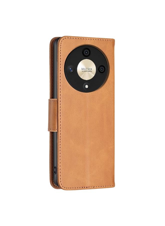 S-TOP Case For Honor X9b/Magic6 Lite 5G Lambskin Texture Pure Color Flip Leather Phone Case - Image 3