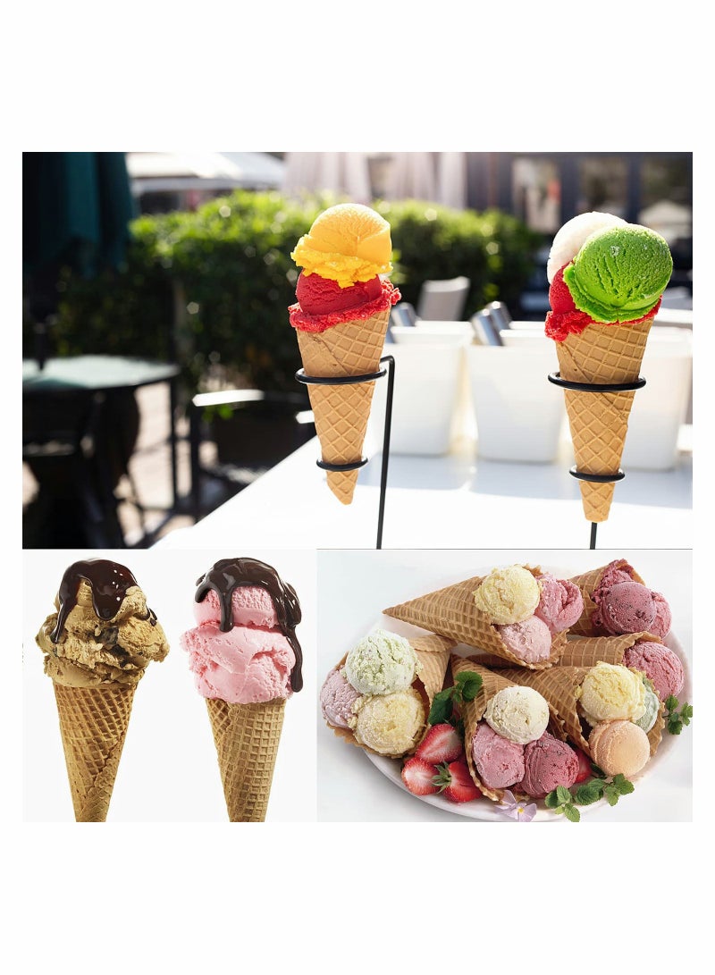 SOLARAE Cream Horn Molds Stainless Steel Cone Shaped and Tubular Shaped Mold for Cannoli Tubes Ice Cream Lady Lock Puff Waffle Pastry Roll Horn Croissant Shell Cream Roll, 12 Pieces - Image 2