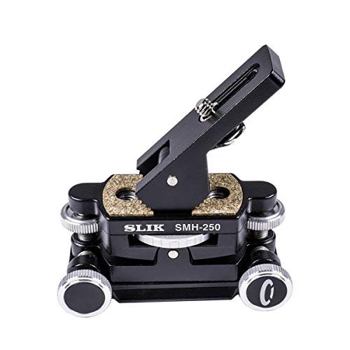 SLIK رأس ثلاثي القوائم SLIK SMH-250 مع تعديل حركة دقيقة، أسود (618-804) - Image 1