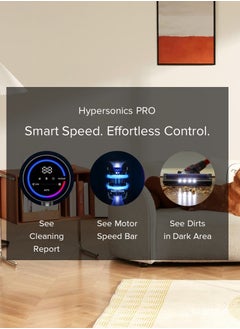 Airbot AIRBOT Hypersonics Pro Cordless Vacuum Cleaner, Stick Vacuum with 27Kpa Powerful Suction, 250W Up to 45mins Runtime, LED Display, Lightweight Handheld Vacuum for Hard Floor Carpet  - Image 2