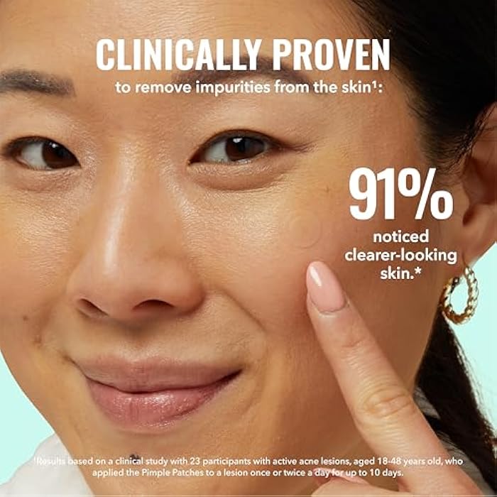 Good Molecules Pimple Patches for Face, 60 Pack – Ultra-Thin Hydrocolloid Acne & Zit Patches, Invisible Under Makeup, Clinically Tested Acne Spot Treatment - Image 4