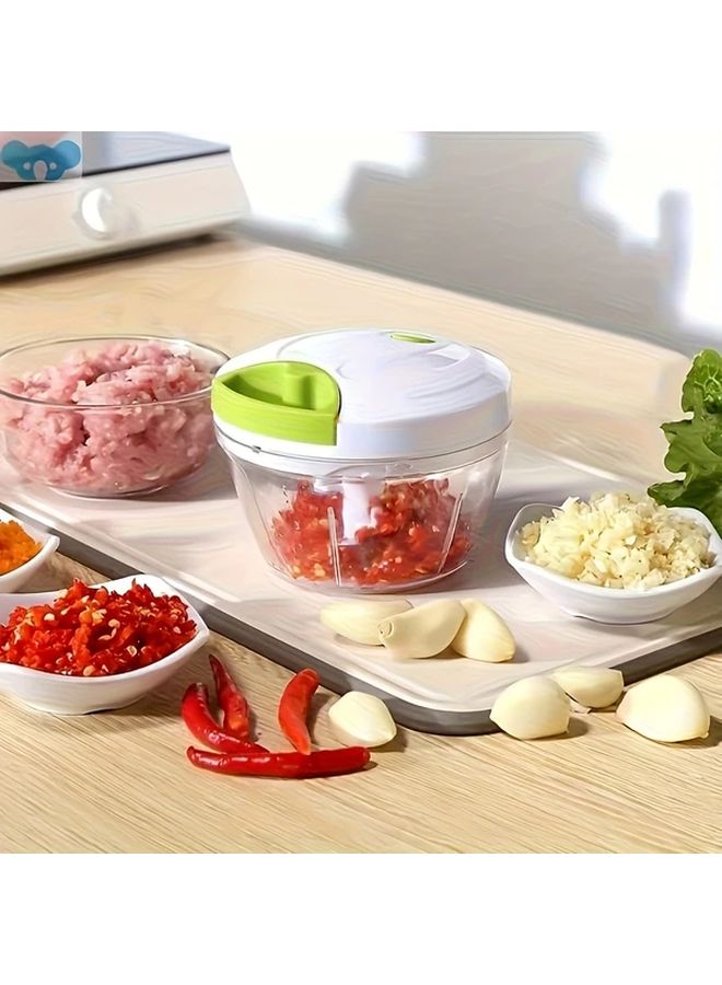 Black Heavy Duty Manual Food Processor For Garlic Onion Meat Veggies Easy Clean - Image 5
